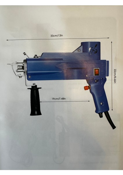 Tufting Makinesi ( Tabancası ) 2in1 Cut/loop