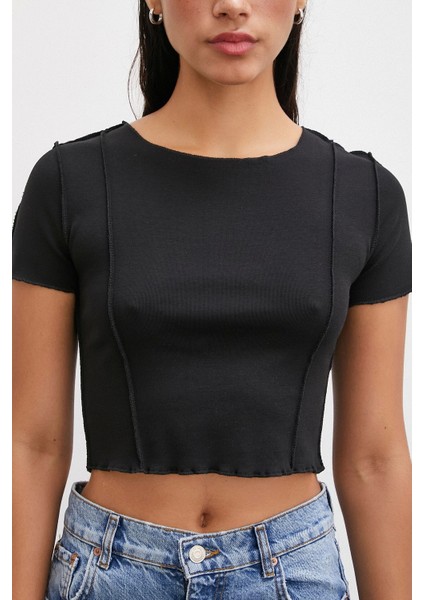 Kısa Kol T-Shirt Siyah
