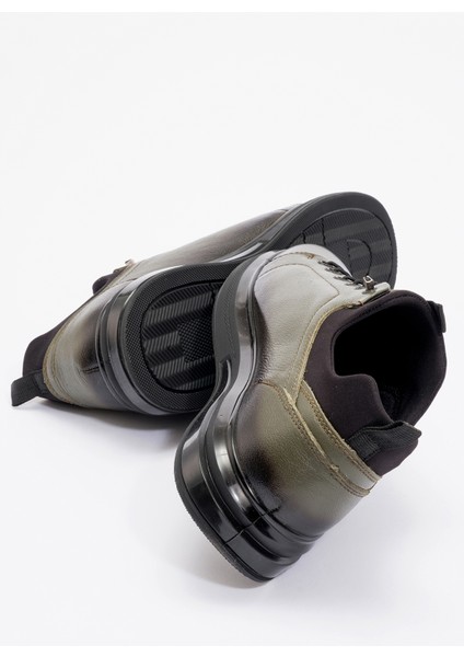 Erkek Surrey Kalın Taban Casual Ayakkabı Gerçek Deri Hj 24815M Haki fırsatları