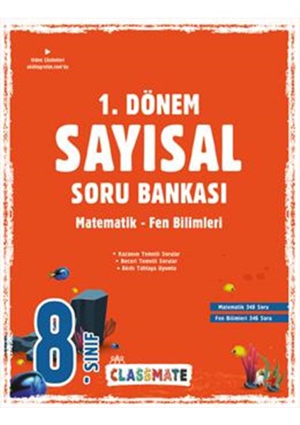 8. Sınıf Clasmate 1. Dönem Sayısal Soru Bankası