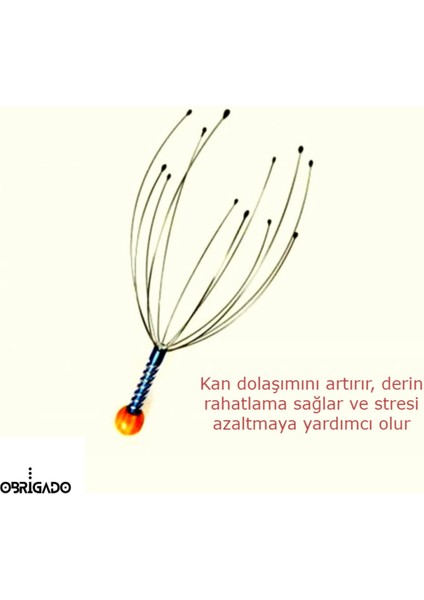 Baş Masajı Örümcek Kafa Derisi Masajı Için, Derin Rahatlama ve Sağlık, Kafa Derisini Uyarma