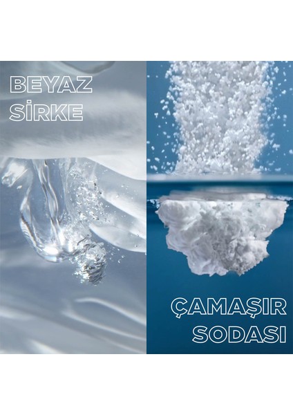 Beyaz Sirke ve Çamaşır Sodası Beyazlar Için Toz Deterjan 8 kg