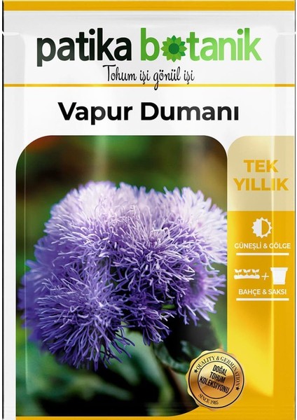 100 Adet Vapur Dumanı (Ageratum Houstanianum) Çiçek Tohumu