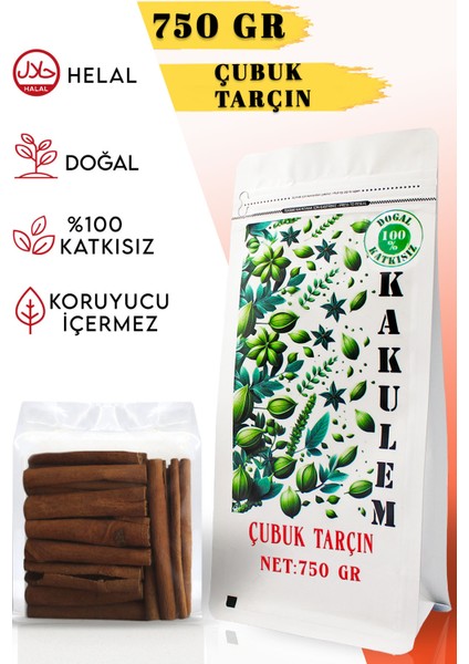Sertifikalı Katkısız Kabuk Çubuk Tarçın 750 gr