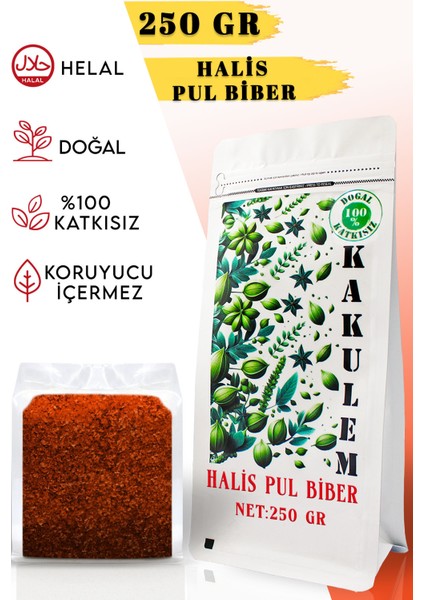 Sertifikalı Güneşte Kurutulmuş Orta Acı Pul Biber 250 gr