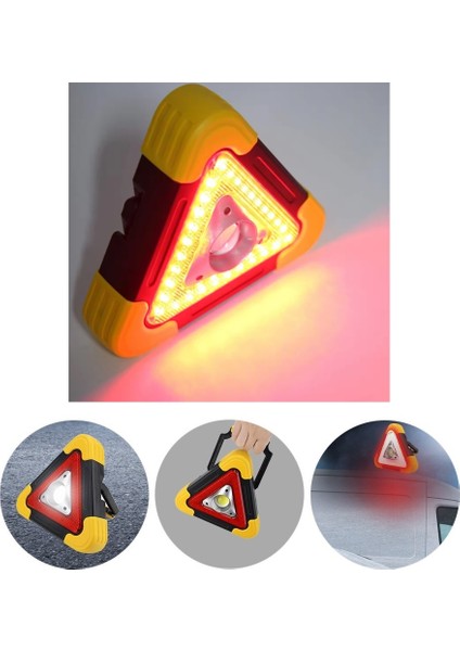 Üçgen Reflektör Şarjlı Işık + Powerbank Özellikli Katlanabilir Uyarı Ikaz Reflektörü Ledi fiyatları