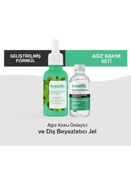 Diş Beyazlatıcı Jel ve Breatify Ağız Kokusu Önleyici Damla Set