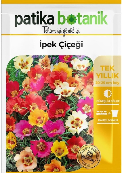 Patika Botanik 100 Adet İpek - Şellaki (Portulaca Grandiflora) Çiçek Tohumu