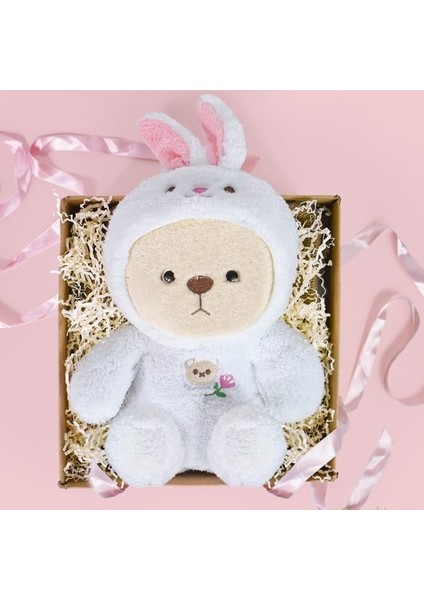 Pufi Tavşan: Yumuşak ve Eğlenceli Peluş Eğlencesi 45 cm Hediye Kutulu