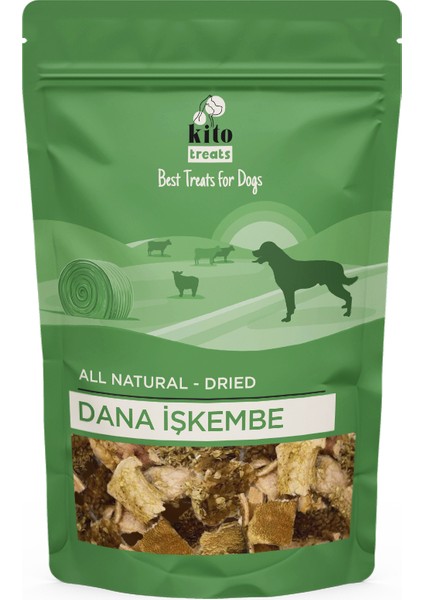 Dana Işkembe Çiğnemelik Köpek Ödül Maması %100 Doğal, Glutensiz, Organik 100 gr