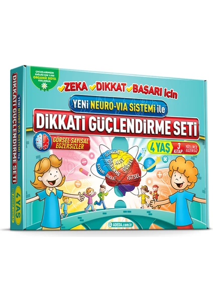 Adeda Yayıncılık Dikkati Güçlendirme Seti Anasınıfı 4 Yaş - Osman Abalı