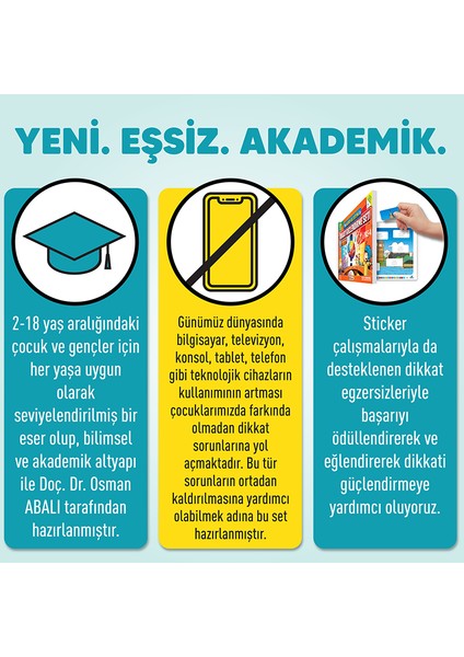 Dikkati Güçlendirme Seti Anasınıfı 4 Yaş - Osman Abalı