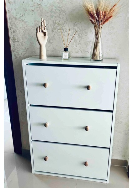 Düşer Kapak Ayakkabılık 3 Bölmeli 6 Raflı Rampalı 110x74 cm indirimleri