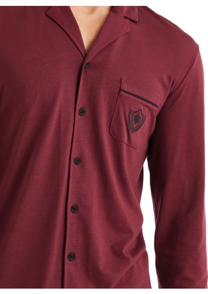 Erkek Pijama Takımı 40578 - Bordo fırsatları