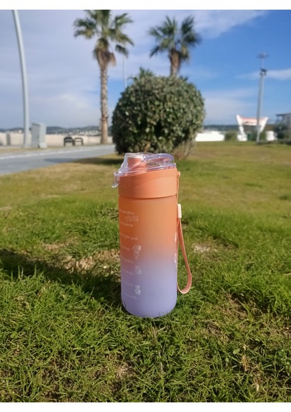 Motivasyonel Cam Su Matarası Su Şişesi Suluk 500 ml Bpa Içermez