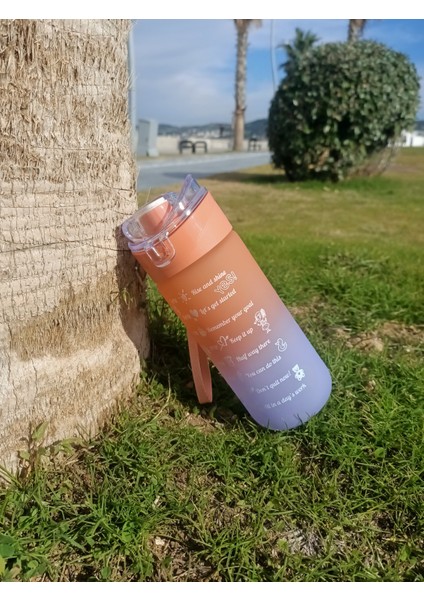 Motivasyonel Cam Su Matarası Su Şişesi Suluk 500 ml Bpa Içermez