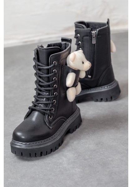 Ayıcıklı Soğuk Geçirmez Kaymaz Taban Kız Çocuk Bot, Fermuarlı Kız Çocuk Krem Bot, Bej Çocuk Bot fiyatları