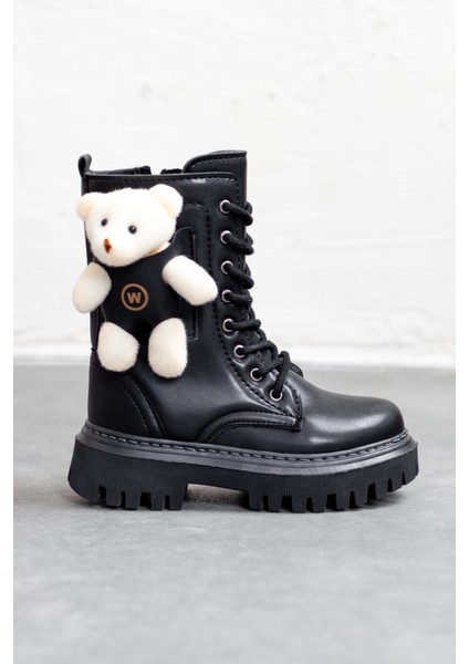 Ayıcıklı Soğuk Geçirmez Kaymaz Taban Kız Çocuk Bot, Fermuarlı Kız Çocuk Krem Bot, Bej Çocuk Bot fırsatları