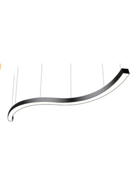 Su Yolu Lineer Aydınlatma Armatür Siyah - Günışığı 3000-3200K - Çap : 120 cm (1,2m) - 45W - 5850LM