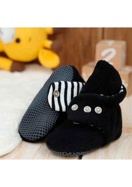 Polar Bebek Pandufu, Kaydırmaz Taban, Organik Pamuk Astarlı, İlk Adım Ev Patiği, Siyah fiyatları