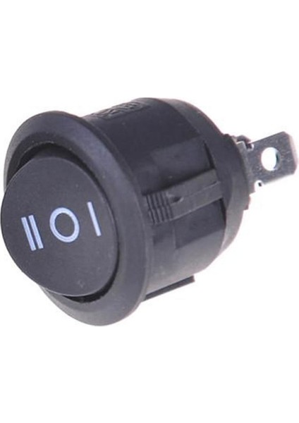 Yuvarlak 3 Pin Anahtar Rocker Switch Mini Buton Siyah 3 Durumlu