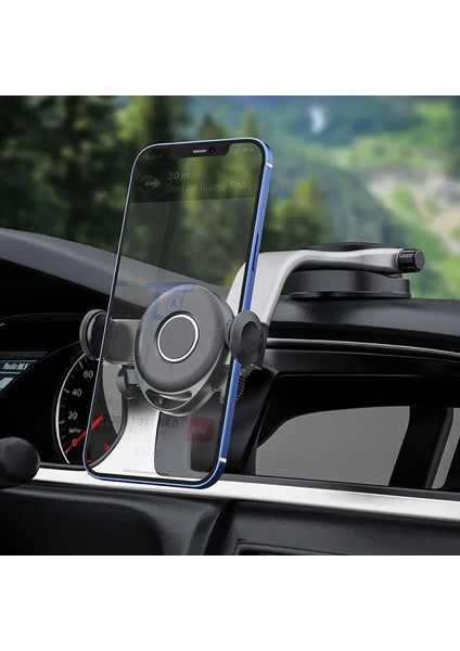 206-Z Otomatik Kilit Araç Montaj Abs + Silikon Telefon Tutucu 360 Derece Döndürme Vantuz Telefon Standı (Yurt Dışından) fiyatları