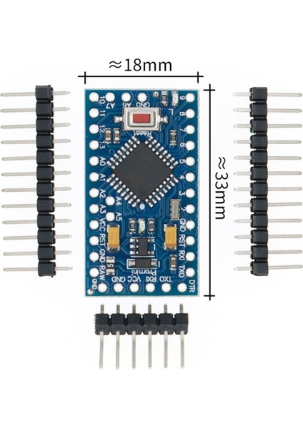 Arduino Pro Mini ATMEGA328A 5V 16MHZ Açık Kaynak Kodlu Yazılım Geliştirme Kartı Microchip Eğitim