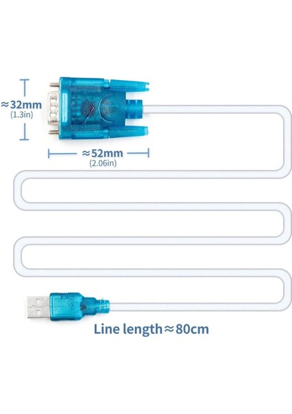 Kablolu USB To RS232 Çevirici CH340