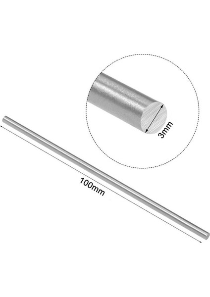 3mm x 100MM Metal Mil Çelik Çubuk Aks Oyuncak Rc Araba Robot
