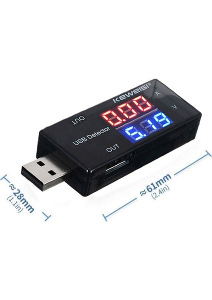 USB Voltmetre Çift Çıkışlı