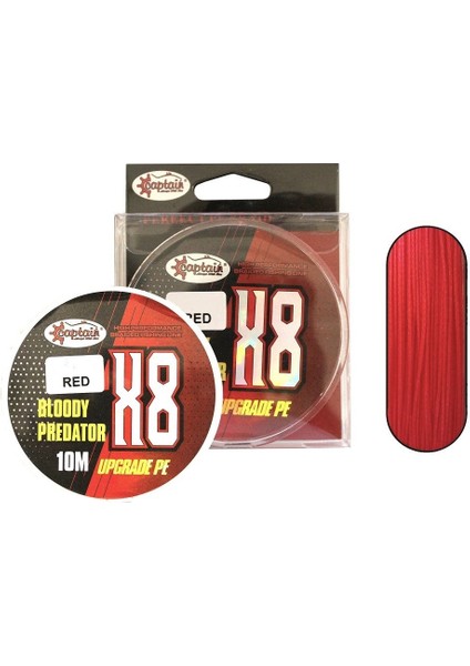 Hook Line 8x Upgrade Pe Bloody Predator Jigging Assist Ipi 10 Metre Kırmızı-Pembe