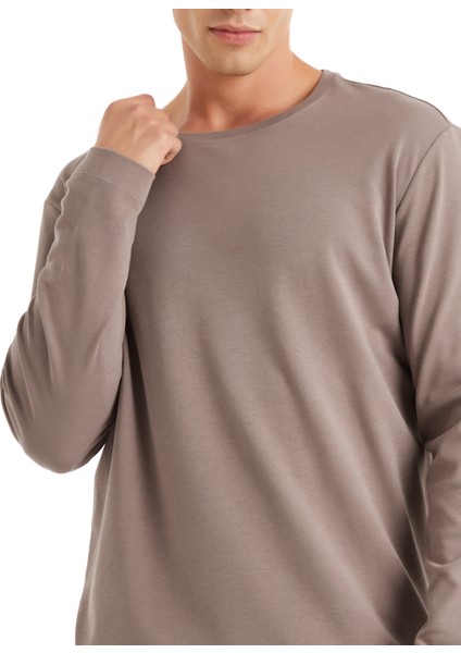 Erkek T-Shirt 40633 - Vizon