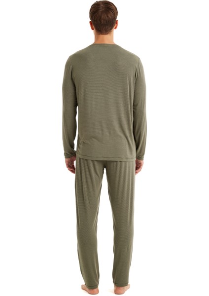 Erkek Pijama Takımı 40635 - Yeşil