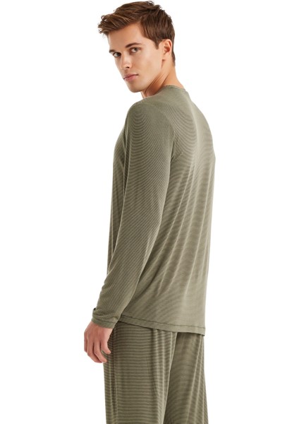 Erkek Pijama Takımı 40635 - Yeşil