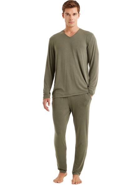 Erkek Pijama Takımı 40635 - Yeşil