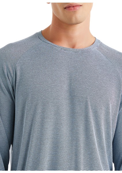 Erkek T-Shirt 40595 - Mavi