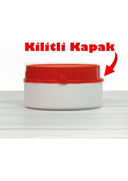 250CC Kilitli Kapaklı Hdpe Plastik Numune Saklama Kavanozu - Gıda Uyumlu (100'LÜ Paket)