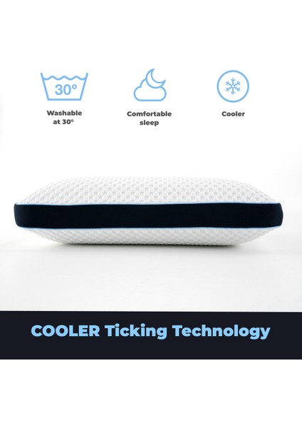 Cooler Extreme Visco Yastık, Ortopedik Orijinal Air Flow Visco Ergonomik Soğuk Klimalı Yastık