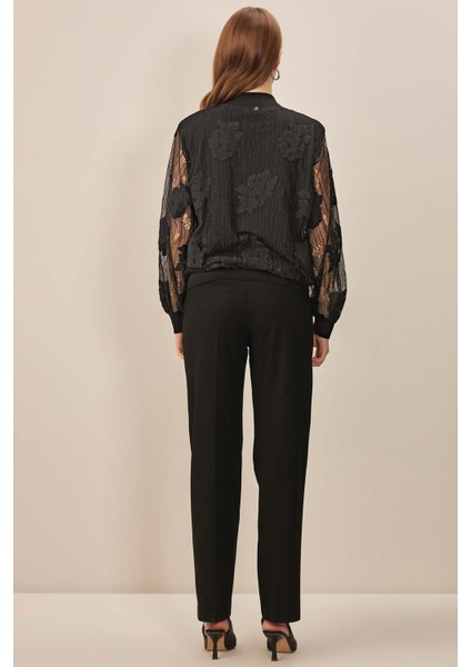 Balıkçı Yaka Siyah Dantel Bluz indirimleri