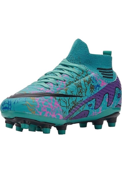 Çoraplı Bilekli Boğazlı Krampon Futbol Ayakkabısı TURKUAZ - MOR fiyatları