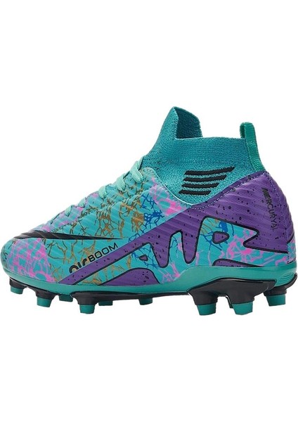 Çoraplı Bilekli Boğazlı Krampon Futbol Ayakkabısı TURKUAZ - MOR modelleri