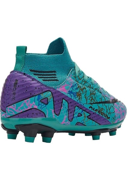Çoraplı Bilekli Boğazlı Krampon Futbol Ayakkabısı TURKUAZ - MOR fırsatları