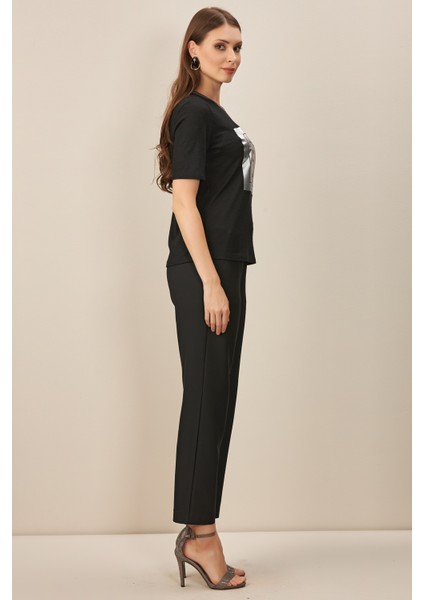 Kısa Kollu Siyah Örme Bluz modelleri