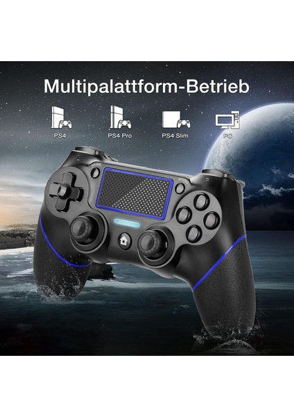 Ps4 Için Kablosuz Ps4/ Slim/pro/pc Çift Titreşimli / 6 Eksenli Gyro Sensor Gamepad Joystick