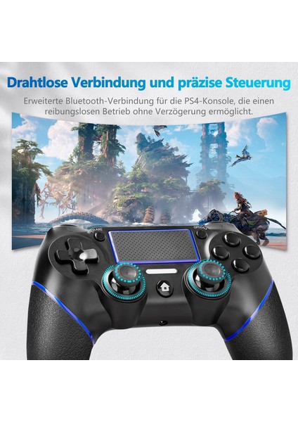 Ps4 Için Kablosuz Ps4/ Slim/pro/pc Çift Titreşimli / 6 Eksenli Gyro Sensor Gamepad Joystick