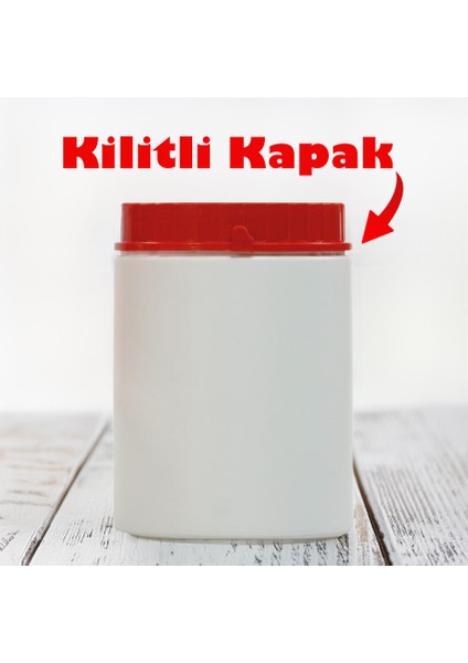 1000CC Kilitli Kapaklı Hdpe Plastik Numune Saklama Kavanozu - Gıda Uyumlu (100'LÜ Paket)