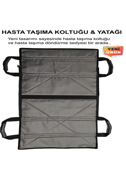 Hasta Taşıma Kaldırma Transfer Sedyesi Hasta Koltuğu ve Yatağı - Fermuarlı Model