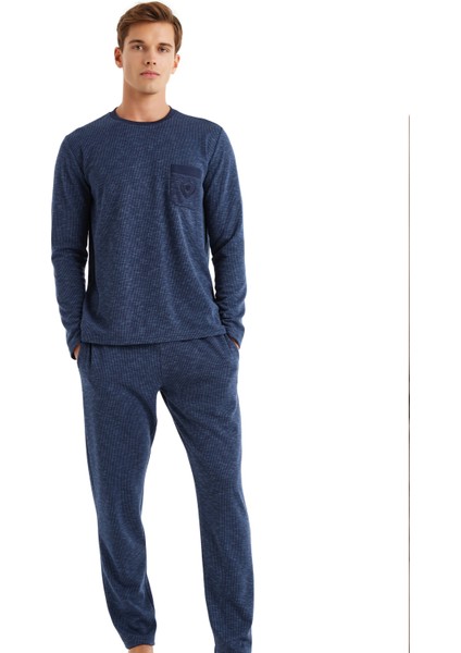 Erkek Pijama Takımı 40585 - Lacivert