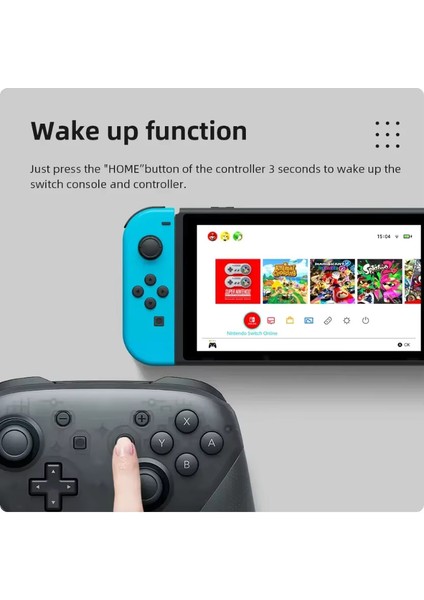 Kablosuz Denetleyicisi Için Uyumlu Gamepad Oled/ Ios Mfı/ Android Joystick