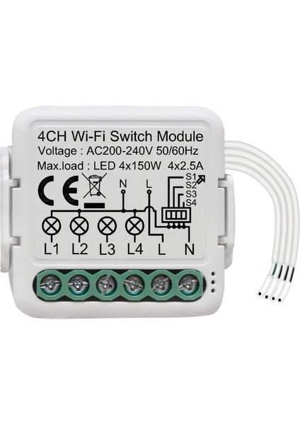 4 Kanal Akıllı Röle Cihazı